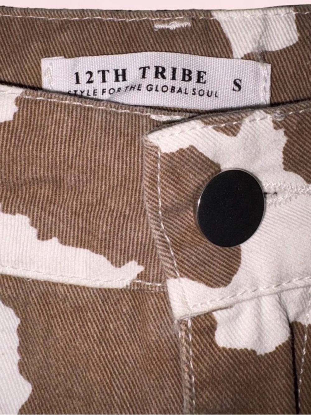 12th Tribe cow print jeans